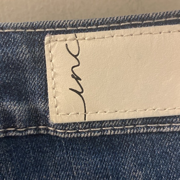 INC Denim Curvy Fit Boot Leg Studded Rhinestone Denim Jeans Size 6 - Picture 4 of 7